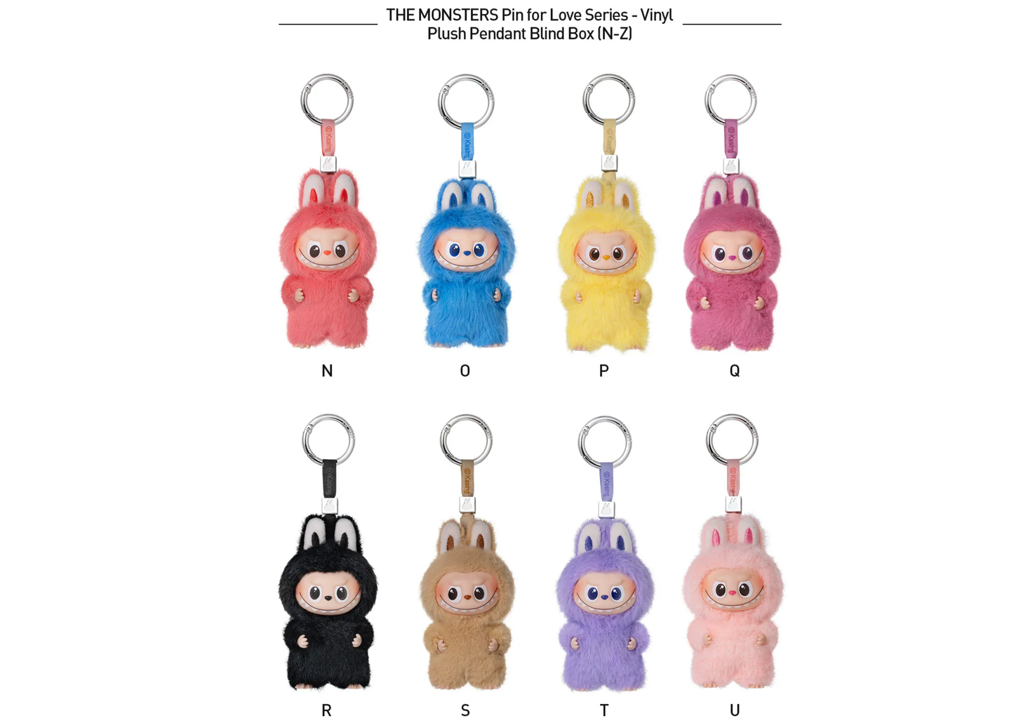 THE MONSTERS Pin for Love Series-Vinyl Plush Pendant Blind Box (N-Z)