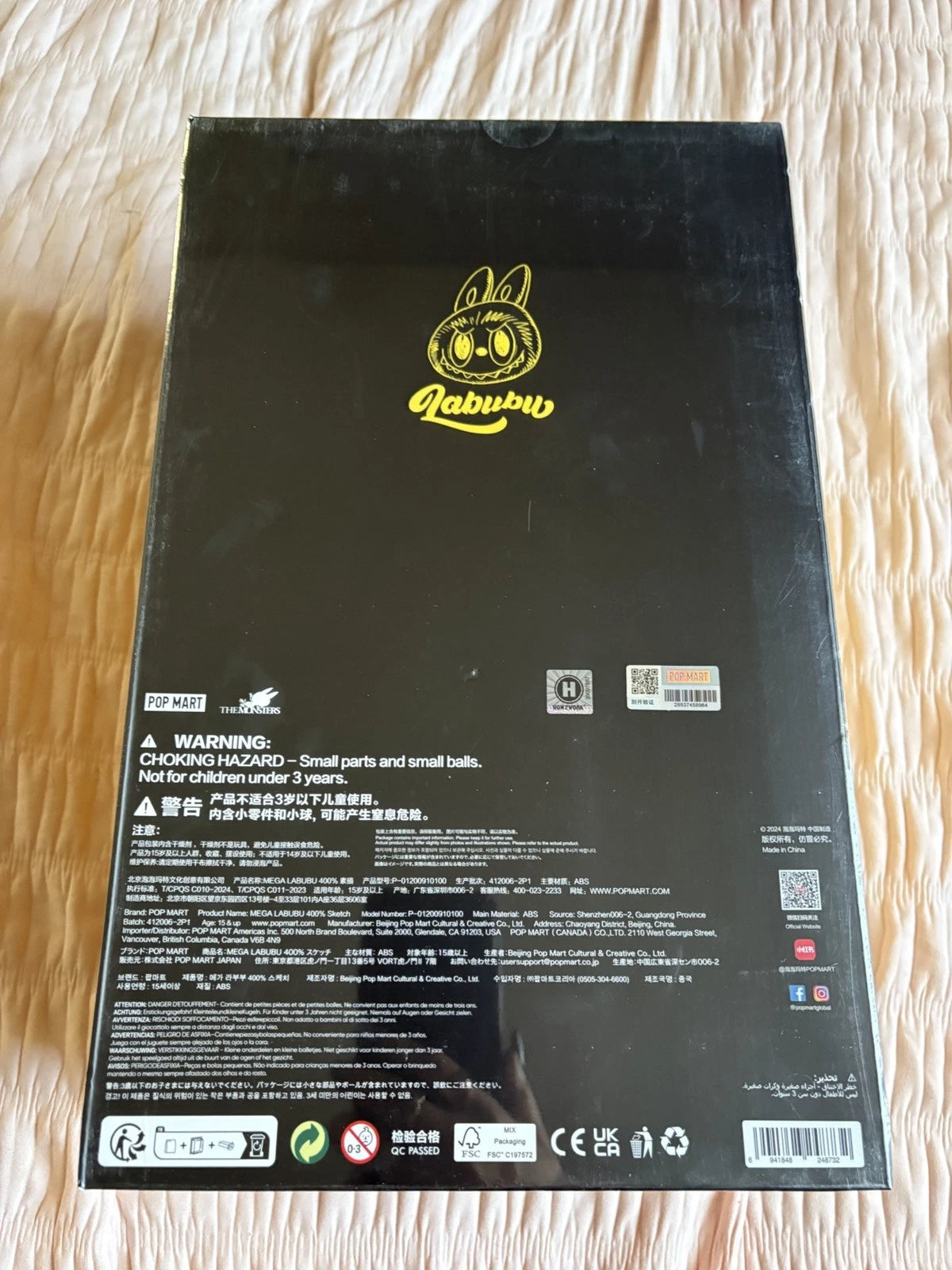 Pop Mart MONSTERS MEGA LABUBU 400% Sketch