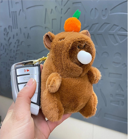 Cute Cartoon Capybara Pendant Plush Toy Doll Bag Hanging Ornaments Cute Kapila Keychain Doll Desktop Doll Ornaments Car Pendant
