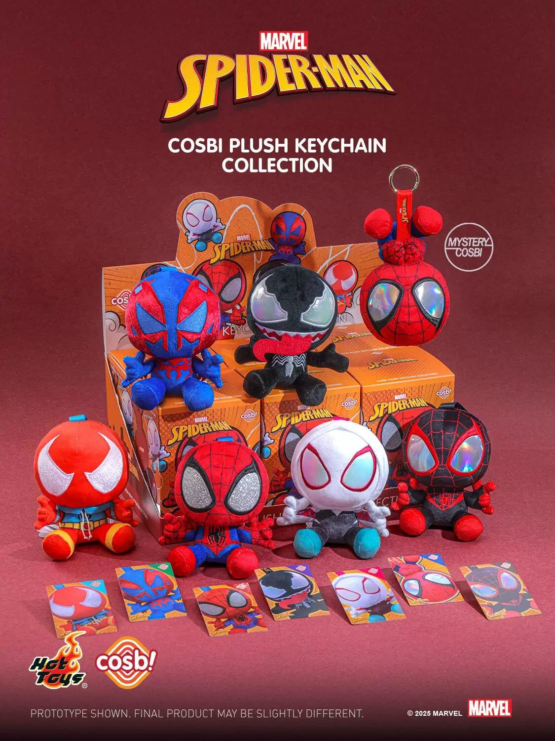 HOT TOYS X Spider-Man Cosbi Plush Keychain NEW SEALED Blind Box