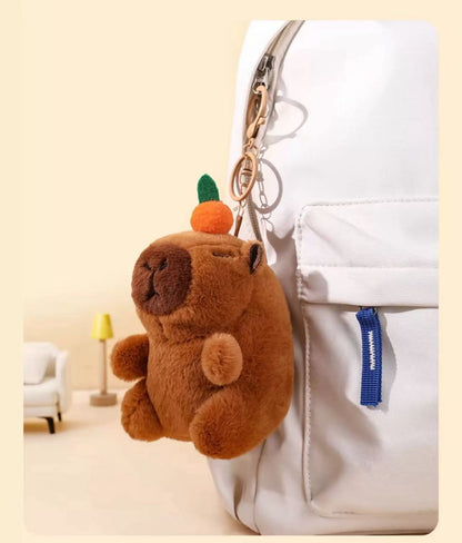 Cute Cartoon Capybara Pendant Plush Toy Doll Bag Hanging Ornaments Cute Kapila Keychain Doll Desktop Doll Ornaments Car Pendant